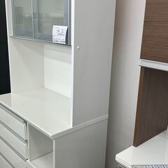 ★リユースのサカイ千葉中央店★期間限定割引有 NITORI レンジボード ホワイト H201×D51×W90 クリーニング済み TC4262の画像