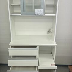 ★リユースのサカイ千葉中央店★期間限定割引有 NITORI レンジボード ホワイト H201×D51×W90 クリーニング済み TC4262の画像