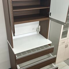 ★リユースのサカイ千葉中央店★期間限定割引有  レンジボード ブラウン H201×D51×W80 クリーニング済み TC4263の画像