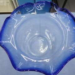 金魚鉢 直径19cm 高さ14cm ガラス製 クリアブルー 水槽 インテリア メダカ 札幌 西岡店の画像