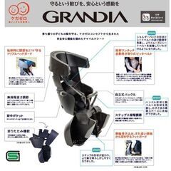 ヤマハ純正（OGK製・グランディア）リアチャイルドシート PAS Crew用 美品 使用2〜3回の画像