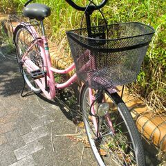 中古自転車 Foresta ママチャリ 自転車 26インチ ピンク 通勤 通学 近所のお出掛けなどにの画像