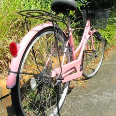 中古自転車 Foresta ママチャリ 自転車 26インチ ピンク 通勤 通学 近所のお出掛けなどにの画像
