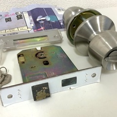 アルファ 玄関ドア錠 WR-148 ステンレス製ドアノブ 鍵3本付の画像