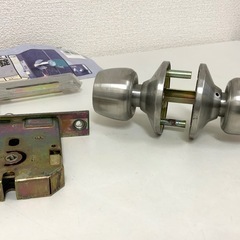 アルファ 玄関ドア錠 WR-148 ステンレス製ドアノブ 鍵3本付の画像