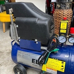 動作確認済 アネスト岩田 AIRREX オイルフリー エアー コンプレッサー FX7401 / ELF タンク容量24L 100V DIY 中古美品 ①の画像