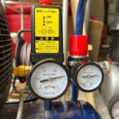 動作確認済 アネスト岩田 AIRREX オイルフリー エアー コンプレッサー FX7401 / ELF タンク容量24L 100V DIY 中古美品 ①の画像