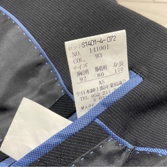 男性用スーツ 上下(夏用) ウエスト83.5cmの画像