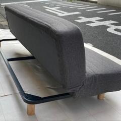 ★北九州、福岡市周辺配送可【無印良品】リクライニングソファベッド  シングルサイズ  【定価39,900円】💳自社配送時🌟代引き可💳※現金、クレジット、スマホ決済対応※   【配達は要決済前問い合わせ】の画像
