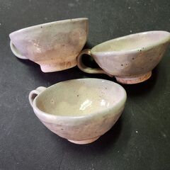 大谷美奈子・作　陶器製カップ 3個客セットの画像