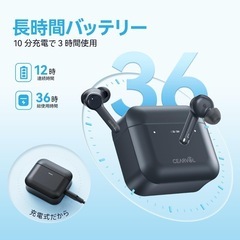 集音器 Bluetooth5.3 黒 ワイヤレスイヤホン型 ノイズキャンセルの画像