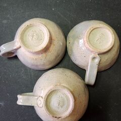 大谷美奈子・作　陶器製カップ 3個客セットの画像