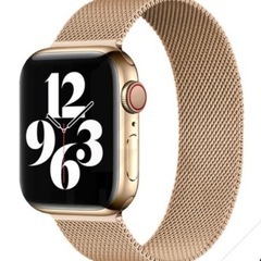 新品同様　Apple Watch ステンレスベルト 交換バンド　ゴールドの画像