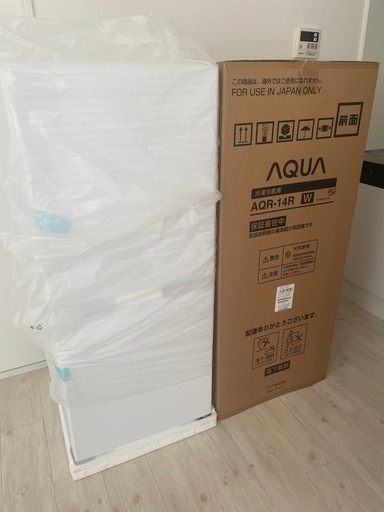 終了
　　新品未使用　AQUA AQR-14R ホワイト 冷蔵庫