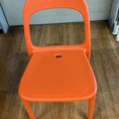 ガーデンチェア（オレンジ）　【町田市再生家具】　0819 IKEA の画像