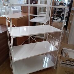 ★リユースのサカイつくば店★TK6221  シェルフユニット ホワイト H120×D40×W83 クリーニング済みの画像