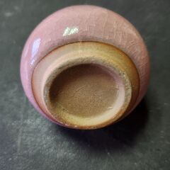 落ち着いた桃色のミニ花瓶　京都　創作陶芸　渓山窯作の画像