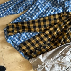 メンズユニクロ長袖シャツ3枚セットの画像