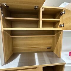 【ジャングルジャングル滋賀草津店】ジモティ来店特価!!　食器棚　ミサワ　ナチュラル　J-250867の画像
