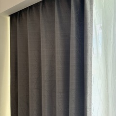 【ニトリ】カーテン リラ グレー100×2002枚セットの画像