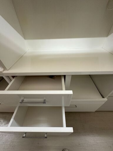 【ジャングルジャングル滋賀草津店】ジモティ来店特価!!　食器棚　ニトリ　ホワイト　J-250868