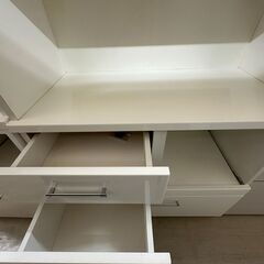 【ジャングルジャングル滋賀草津店】ジモティ来店特価!!　食器棚　ニトリ　ホワイト　J-250868の画像