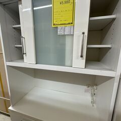 【ジャングルジャングル滋賀草津店】ジモティ来店特価!!　食器棚　ニトリ　ホワイト　J-250869の画像