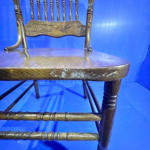 シンリー Shin Lee 2脚セット ダイニング 椅子 チェア 彫刻 オーク材