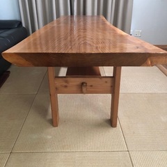 天然木テーブル兼座卓の画像