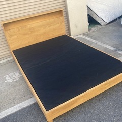 A665♠️マナベインテリアハーツ ダブルベッドセット【照明 コンセント付き】の画像
