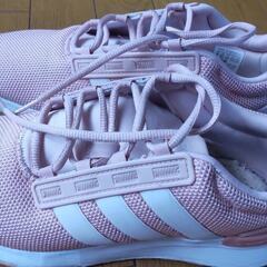 adidas　アディダススニーカー　ピンク　25cmの画像