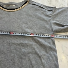 グレー フレアスリーブ Tシャツ　ザンパの画像