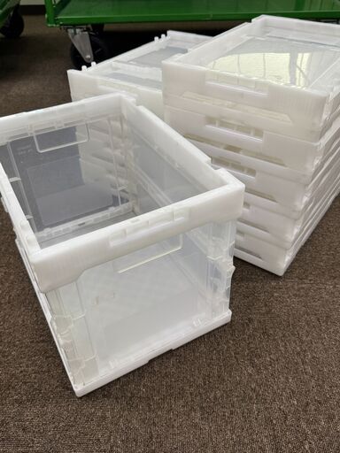 【中古】【10個セット】トラスコ(TRUSCO) 20L 折りたたみコンテナ 収納ケース 収納ボックス オリコン 半透明　スケルトン 2TRS20