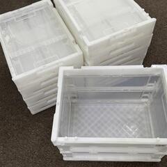 【中古】【10個セット】トラスコ(TRUSCO) 20L 折りたたみコンテナ 収納ケース 収納ボックス オリコン 半透明　スケルトン 2TRS20の画像