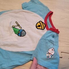 ドラえもん ロンパース 水色 90cm ベビー カバーオール 子供服の画像