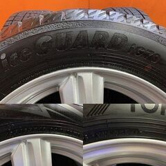 走行短め【YK iG70 195/65R16】スタッドレス【DL VIOLENTO 16インチ 5.5J4HPCD100+42】21年製 バリ溝 ライズ ロッキー等　(KTM468)の画像