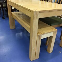 ★リユースのサカイ横浜南店★YM1375 IKEA ダイニングセット ライトブラウン W125×D75×H75 クリーニング済みの画像