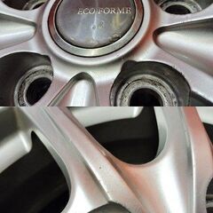 BS BRIDGESTONE ECO FORME エコフォルム 社外ホイール 15インチ 4本 6J5HPCD114.3+50 ステップワゴンヴォクシー ノア アイシス等　(VHF525) の画像