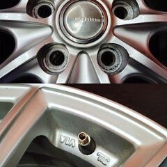 BS BRIDGESTONE ECO FORME エコフォルム 社外ホイール 15インチ 4本 6J5HPCD114.3+50 ステップワゴンヴォクシー ノア アイシス等　(VHF525) の画像