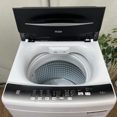 R433 ☀️ Haier 洗濯機 （洗濯5.5㎏) 22年製 JW-U55HK ⭐ 動作確認済 ⭐ クリーニング済の画像