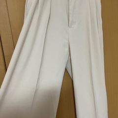 ビシルエットテーパードパンツ mysty woman 111385 ホワイト 白の画像