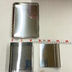 0819-330 深4.5cm流缶,ﾄﾚｰ,ｶｰﾄﾞ,抜型3個,ｺﾌ型缶切のセットの画像