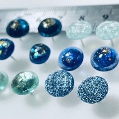 ❮新品未使用‼️ ❯ ブルー系　シルバーピアス　セット　まとめ売り　大量の画像
