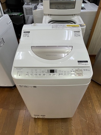 激安洗濯機!! 5.5kg 乾燥機能付き!! SHARP 2018年 ES-TX5B-N 電気洗濯 