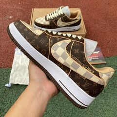 Louis Vuitton Nike Air Force 1 Low Monogram Brown Damier Azurの画像