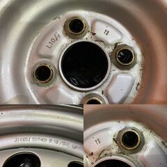 【BS VL1 155/80R14 88/86N LT】スタッドレス 【スチールホイール 14インチ 5J4HPCD100】22年製 バリ溝 プロボックス サクシード等(KTL476)の画像