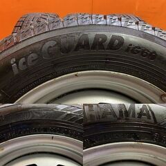 【YK ice GUARD iG60 165/70R14】スタッドレス【スチールホイール 14インチ 4.5Jマルチ4HPCD100/114.3】22年製 バリ溝 ヴィッツ等 (KTM476)の画像