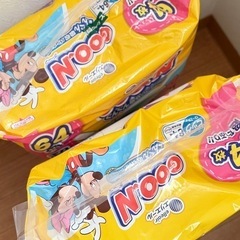 【未開封】おむつGOO.N（グーン）ビッグサイズ 64枚入り × 2パック の画像