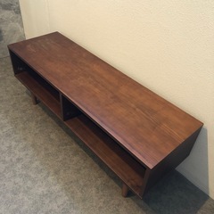 幅 120cm ブラウン テレビ台 木製 オープンシェルフ　TVボードの画像