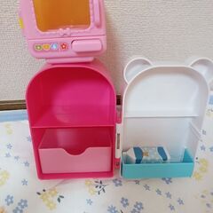 メルちゃん冷蔵庫とレンジセットの画像